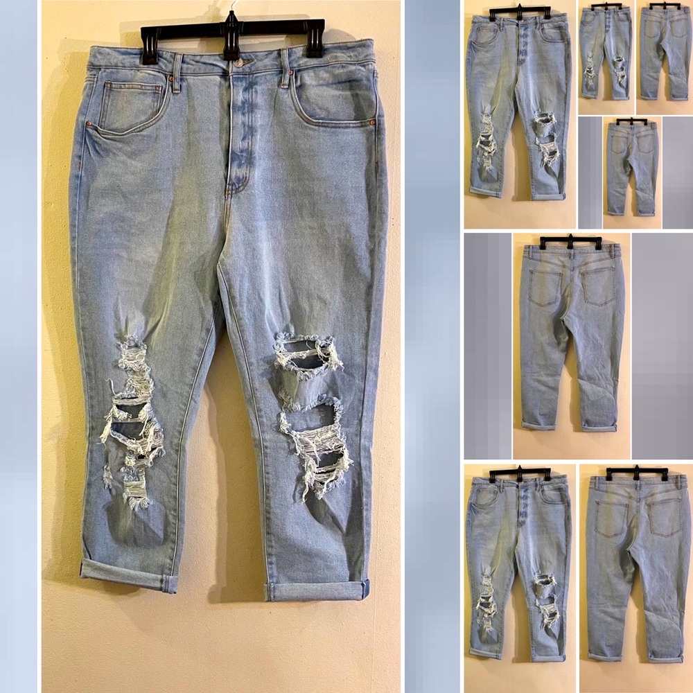 Distressed High Rise Jeans - Picture 9 of 9